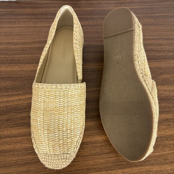 J McLaughlin Shira Raffia Espadrilles Woven Slide On Shoes Flats Beige Size 7 - Picture 11 of 13